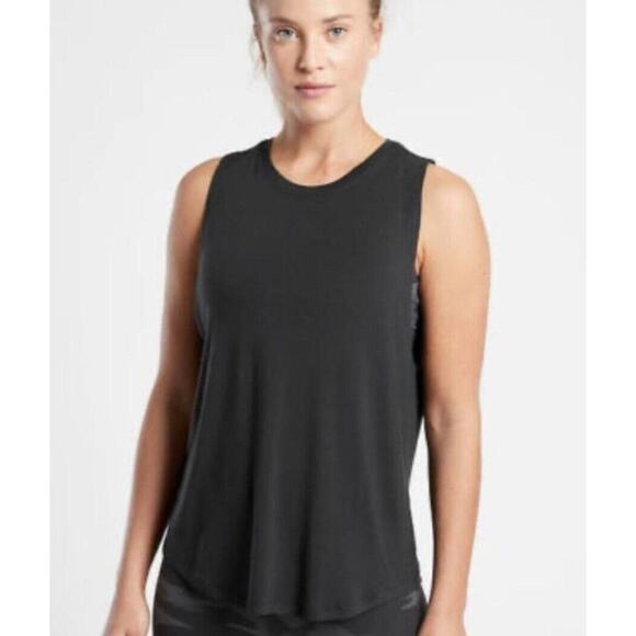 Athleta Threadlight Tank Top Black XS Sleeveless Lightweight EUC - Picture 1 of 8